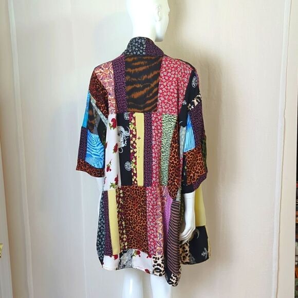 Boho Kimono Heavy Patchwork One Size - Picture 3 of 5